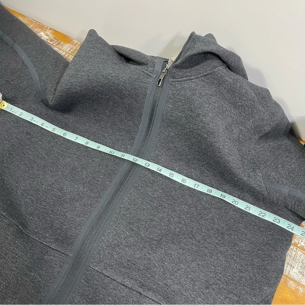 Lululemon Athletica Stratum Hoodie Heathered Black Men Full Zip Jacket Size XL
